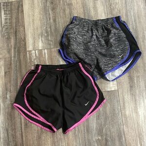 Nike Dri Fit Tempo Running Shorts Lot of 2 pair Elastic Waist Multicolor XS